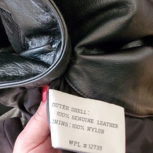 Vintage Retro Fitz-Wright Leather Black Floral Embossed Suede Jacket. XL. - Picture 10 of 15